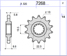 Carica l'immagine nel visualizzatore di Gallery, KIT TRASMISSIONE TROFEO SUZUKI  Cod. 256125000