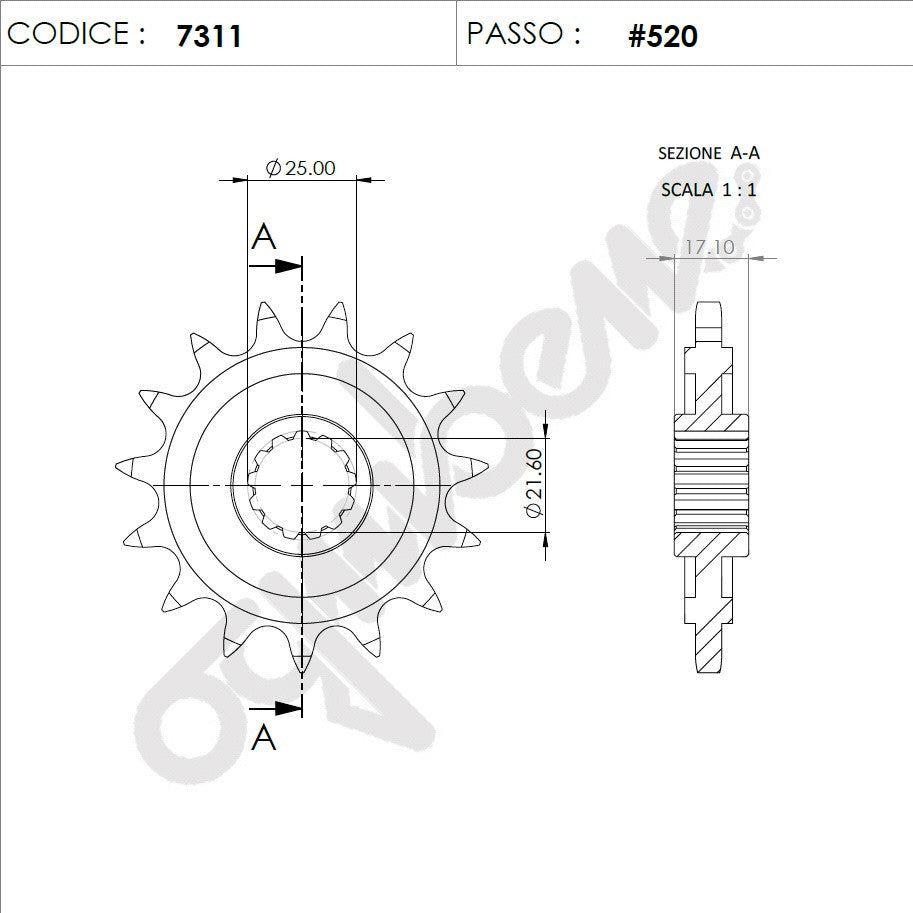 KIT TRASMISSIONE DID HONDA Cod. 376046111