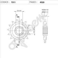 Carica l'immagine nel visualizzatore di Gallery, KIT TRASMISSIONE DID HONDA Cod. 376046111