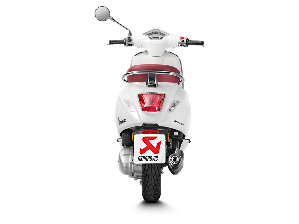 Akrapovic Scarico completo Piaggio Vespa 125/150ie 3V modello con motore iGet 2017–2020 — S-VE125R2-HZBL