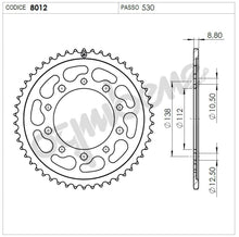 Carica l'immagine nel visualizzatore di Gallery, KIT TRASMISSIONE TROFEO HONDA Cod. 256256000