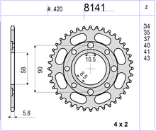 Carica l'immagine nel visualizzatore di Gallery, KIT TRASMISSIONE TROFEO HONDA Cod. 256136000