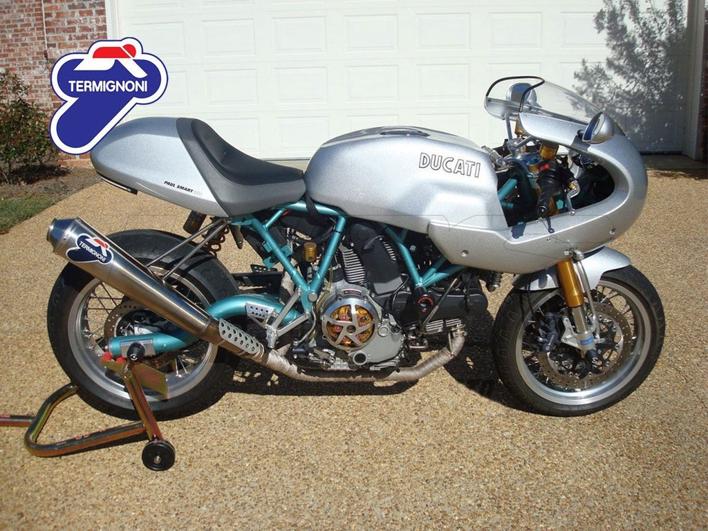 Termignoni KIT 2in1 P.SMART/SPORT CL.MONO - 96307106B — scarico montato sulla moto, vista 2
