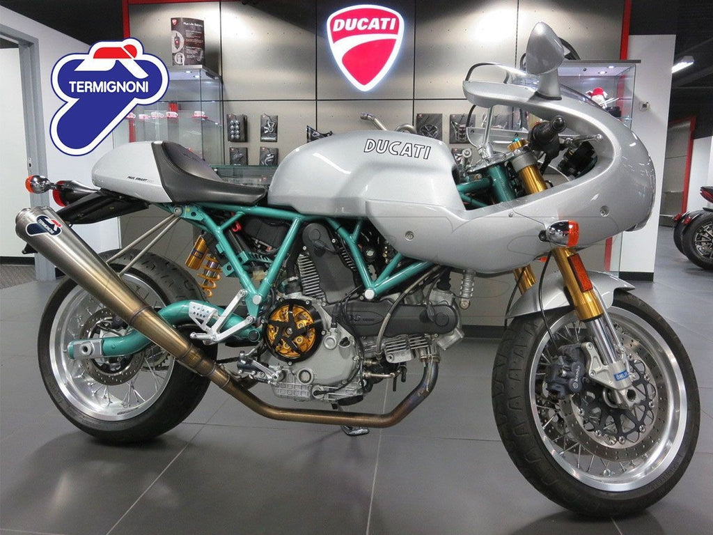 Termignoni KIT 2in1 P.SMART/SPORT CL.MONO - 96307106B — scarico montato sulla moto, vista 1