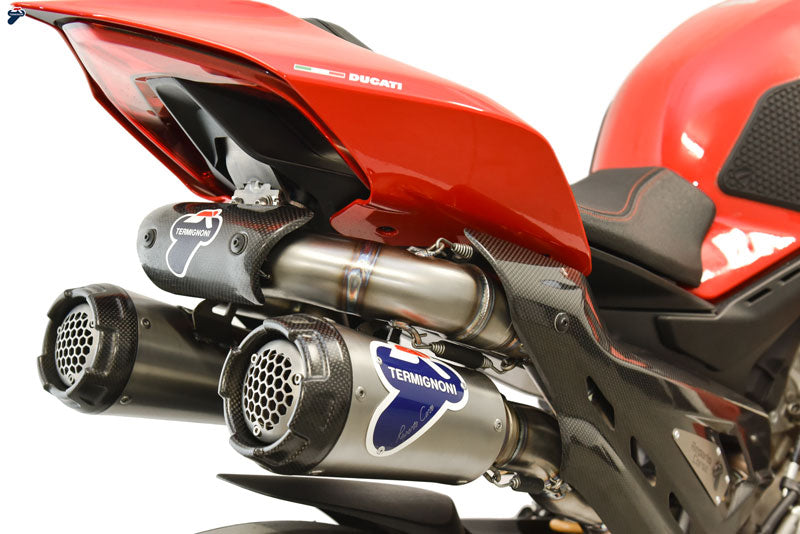 Termignoni D20009400ITC — scarico montato sulla moto, vista 1