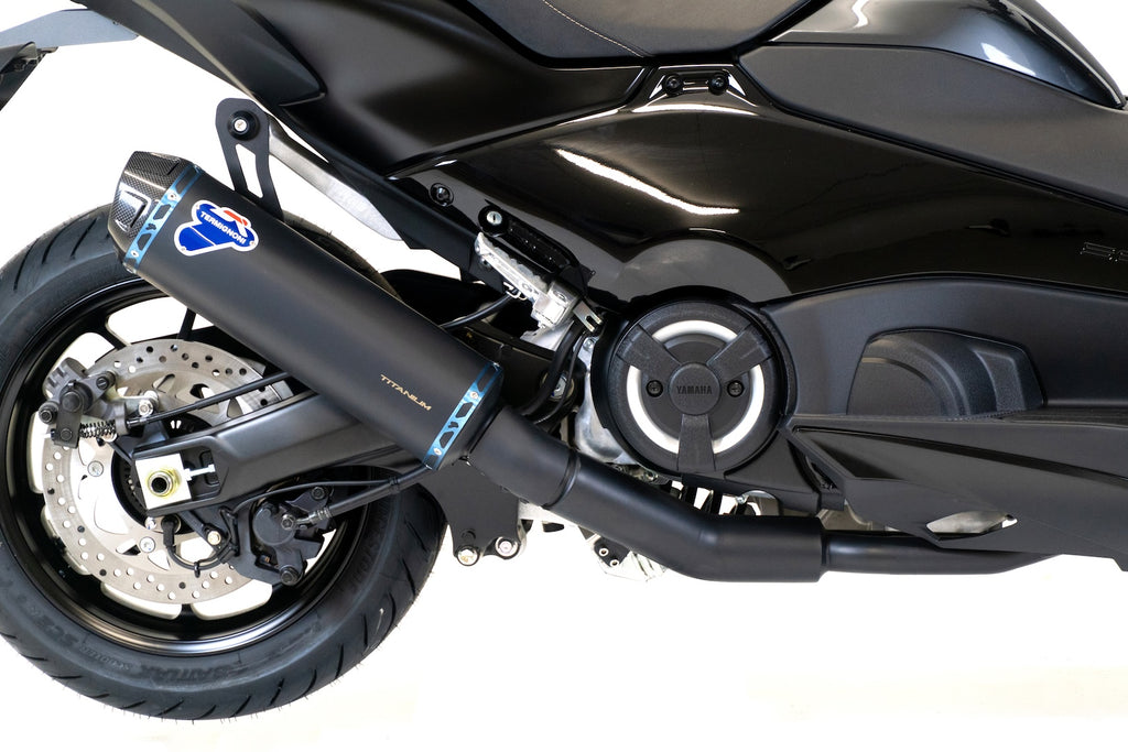 Termignoni Y12508000BNC — scarico montato sulla moto, vista 2