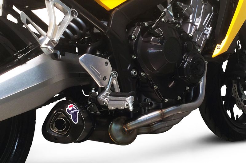 Termignoni H131090TV — scarico montato sulla moto, vista 1