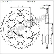 Carica l'immagine nel visualizzatore di Gallery, KIT TRASMISSIONE TROFEO DUCATI Cod. 256026000