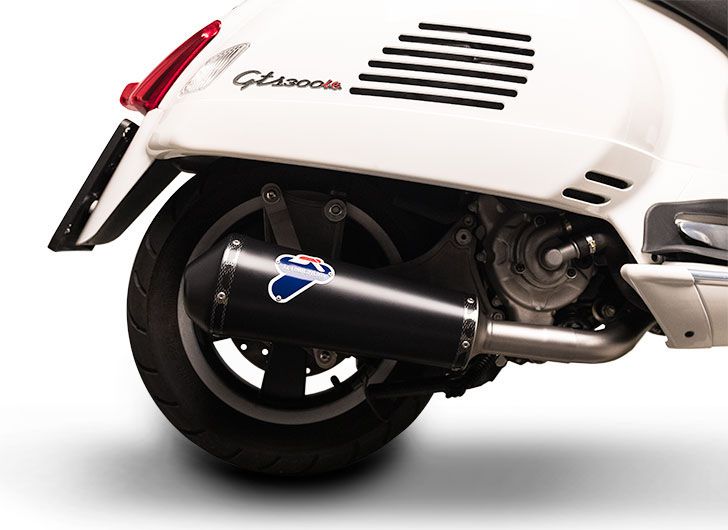 Termignoni PI0309440IBB — scarico montato sulla moto, vista 1