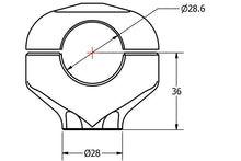 Carica l'immagine nel visualizzatore di Gallery, Riser manubrio conico altezza 36 mm