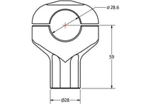 Carica l'immagine nel visualizzatore di Gallery, Riser manubrio conico altezza 59 mm