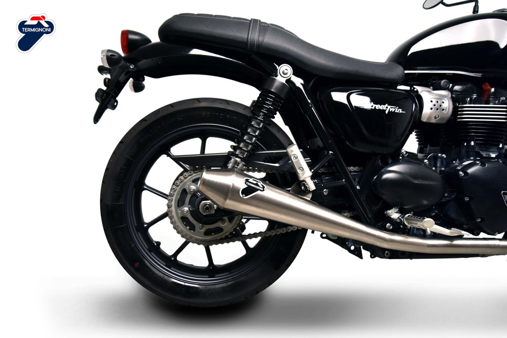 Termignoni T00909400SSX — scarico montato sulla moto, vista 2