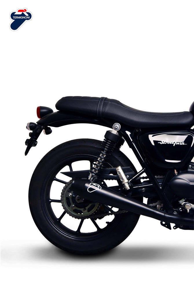 Termignoni T00909400BBX — scarico montato sulla moto, vista 2