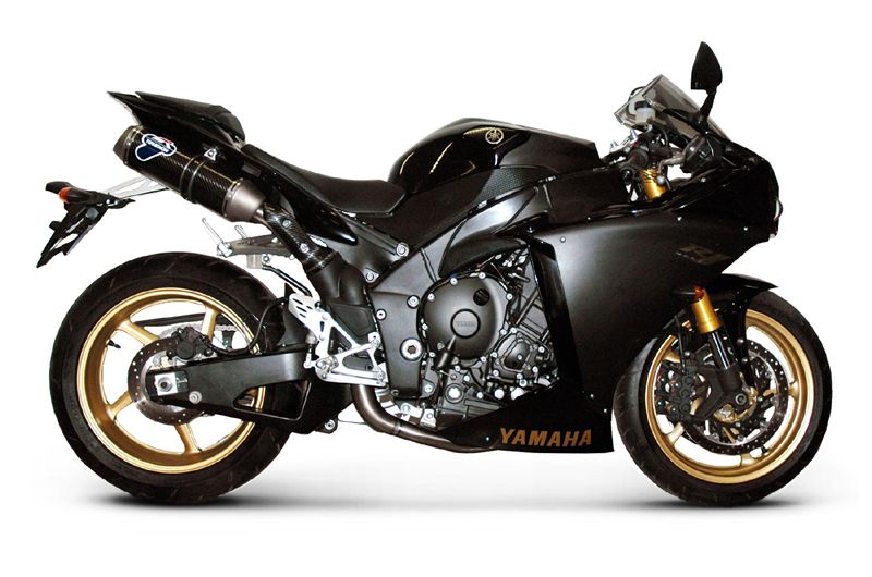 Termignoni Y092094CO — scarico montato sulla moto, vista 2