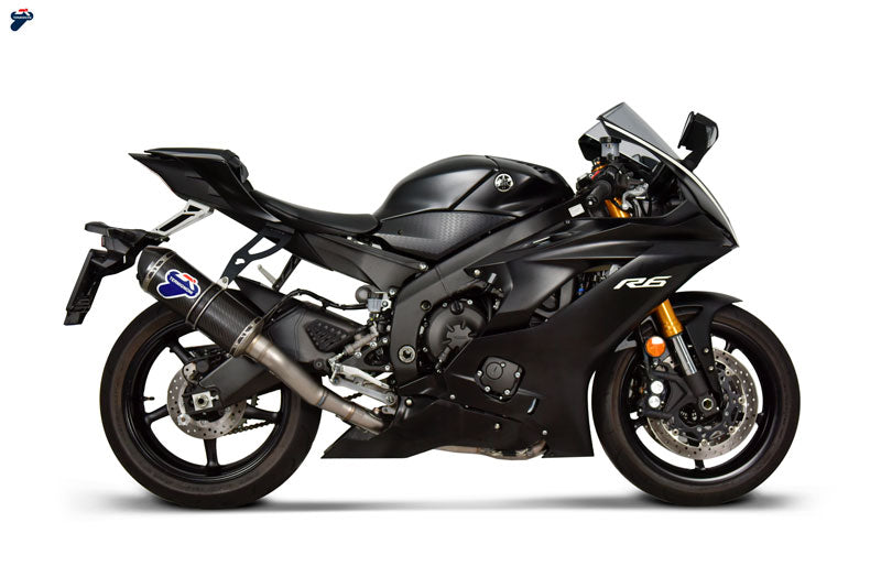 Termignoni Y11810200TCC — scarico montato sulla moto, vista 1