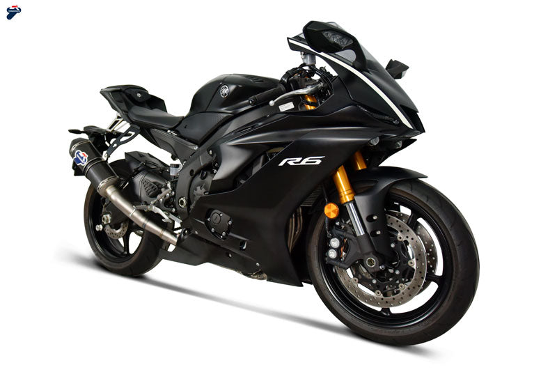 Termignoni Y11810200TCC — scarico montato sulla moto, vista 2
