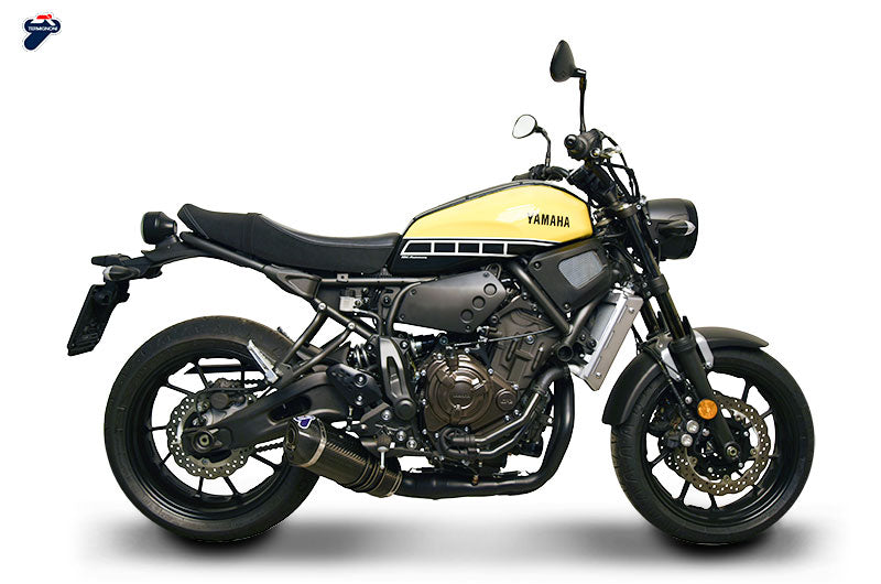 Termignoni Y104090CVB — scarico montato sulla moto, vista 1