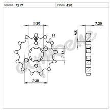 Carica l'immagine nel visualizzatore di Gallery, KIT TRASMISSIONE TROFEO BRIXTON BX 125 Cod. 256304000