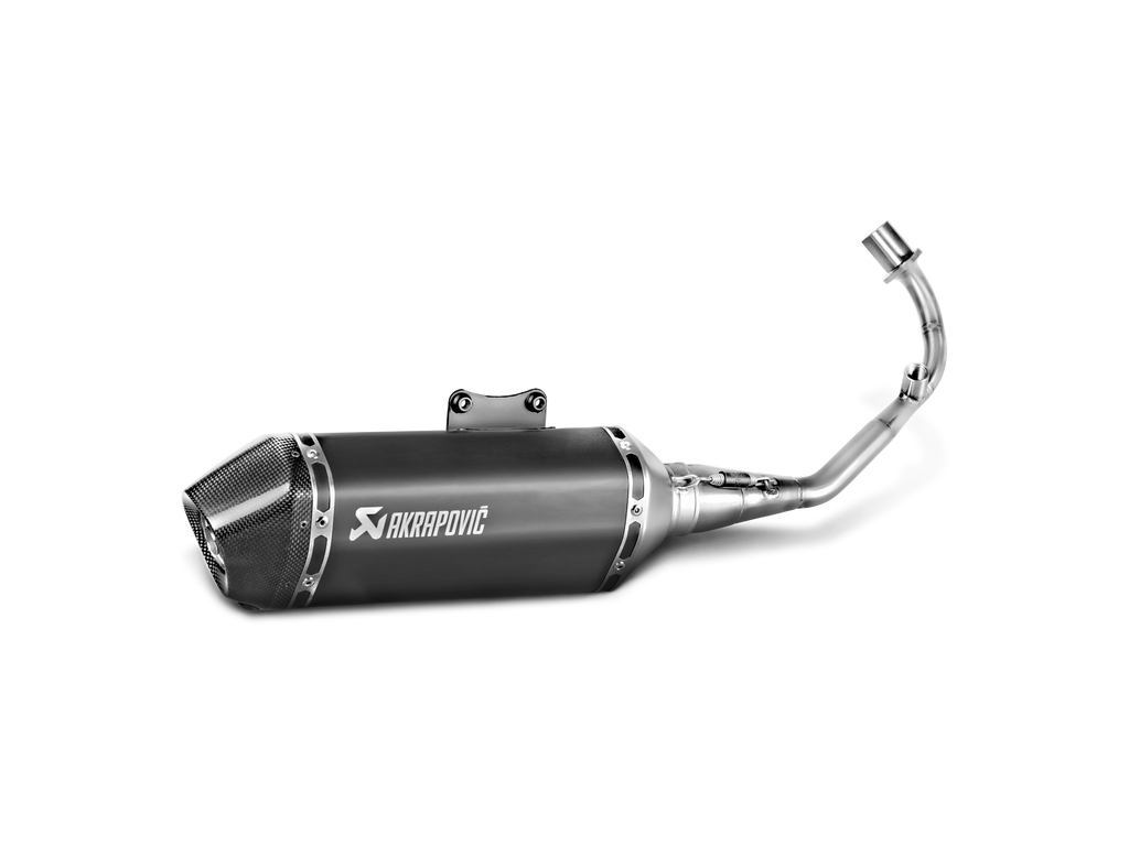 Akrapovic Scarico completo Piaggio Vespa 125/150ie 3V modello con motore iGet 2017–2020 — S-VE125R2-HZBL