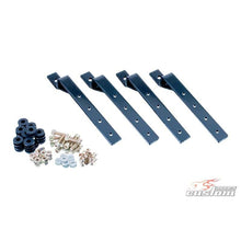 Carica l'immagine nel visualizzatore di Gallery, CUSTOM ACCES SUPPORTI UNIVERSALI PER BORSE RIGIDE LATERALI IN PELLE LATO SINISTRO CON BASE METALLICA - NERO