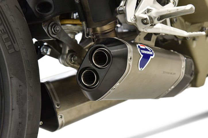 Termignoni D19909440ITA — scarico montato sulla moto, vista 2