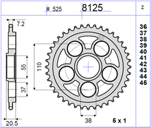 Carica l'immagine nel visualizzatore di Gallery, KIT TRASMISSIONE DID DUCATI Cod. 3756911439
