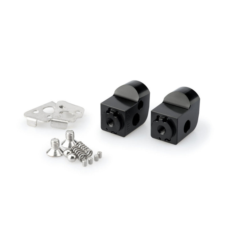 PUIG ADATTATORI POGG. REGOLABILI PASSEGGERO PER BMW F800 GS 13-15 NERO