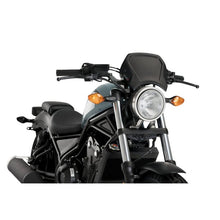 Carica l'immagine nel visualizzatore di Gallery, PUIG CARENATURA FRONTALE IN ALLUMINIO HONDA CMX 500 REBEL 17-19 NERO