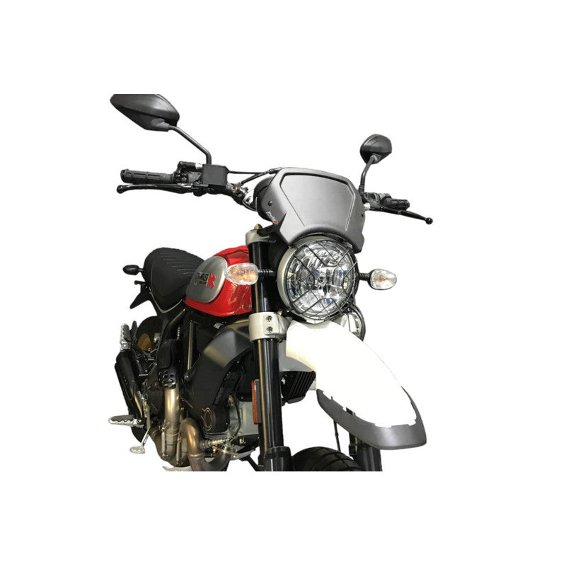 PUIG CARENATURA FRONTALE IN ALLUMINIO PER DUCATI SCRAMBLER DESERT SLED 19-20 SILVER