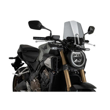 Carica l'immagine nel visualizzatore di Gallery, PUIG CUPOLINO NAKED N.G. SPORT PER HONDA CB650R NEO SPORTS CAFE ECLUTCH 24-25 FUME CHIARO
