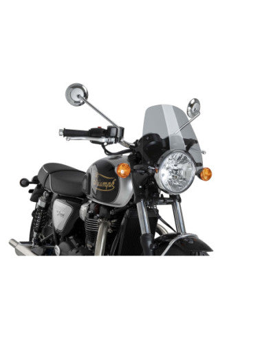 PUIG CUPOLINO NAKED N.G. SPORT PER TRIUMPH BONNEVILLE T100 17-21 FUME CHIARO