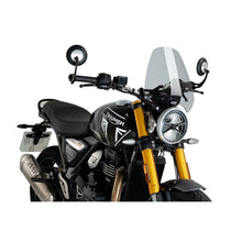 Carica l'immagine nel visualizzatore di Gallery, PUIG CUPOLINO NAKED N.G. SPORT PER TRIUMPH SCRAMBLER 400X 24-25 FUME CHIARO
