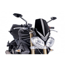 Carica l'immagine nel visualizzatore di Gallery, PUIG CUPOLINO NAKED N.G. SPORT TRIUMPH STREET TRIPLE 13-14 NERO