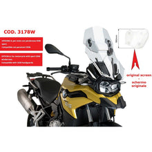 Carica l'immagine nel visualizzatore di Gallery, PUIG CUPOLINO REGOLABILE BMW F750 GS 18-24 TRASPARENTE-3178W