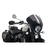 Carica l'immagine nel visualizzatore di Gallery, PUIG CUPOLINO SEMICARENATO DARK NIGHT TRIUMPH BONNEVILLE SPEEDMASTER 18-20 FUME SCURO