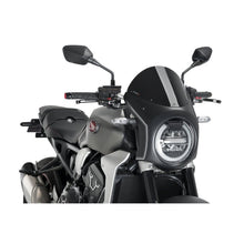 Carica l'immagine nel visualizzatore di Gallery, PUIG CUPOLINO SEMICARENATO PER HONDA CB650R NEO SPORTS CAFE 19-20 NERO-NERO