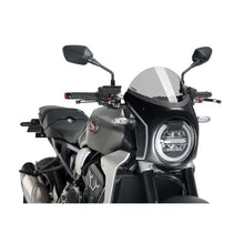 Carica l'immagine nel visualizzatore di Gallery, PUIG CUPOLINO SEMICARENATO PER HONDA CB650R NEO SPORTS CAFE 21-23 FUME CHIARO-CARBON