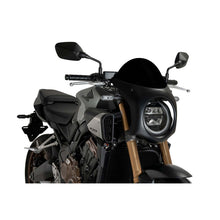 Carica l'immagine nel visualizzatore di Gallery, PUIG CUPOLINO SEMICARENATO PER HONDA CB650R NEO SPORTS CAFE 24-25 NERO-NERO