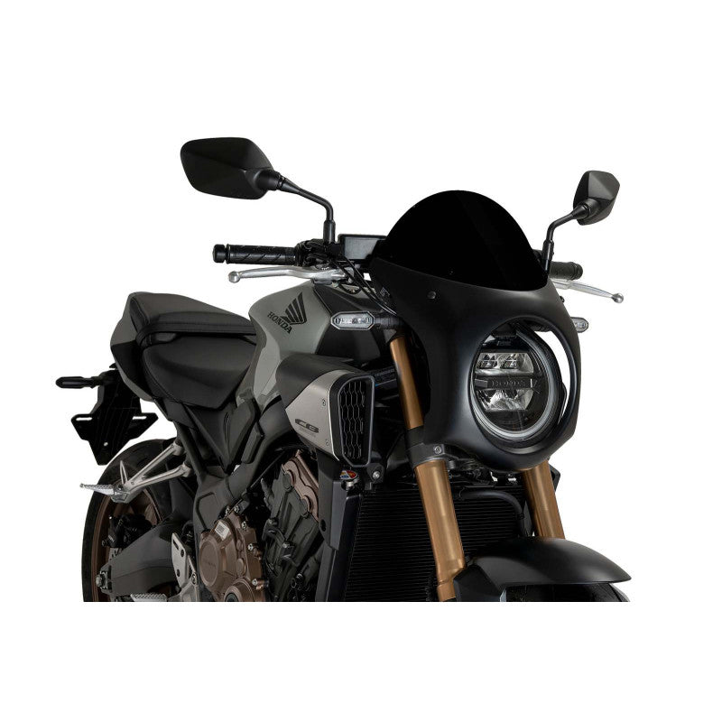 PUIG CUPOLINO SEMICARENATO PER HONDA CB650R NEO SPORTS CAFE ECLUTCH 24-25 NERO-NERO