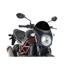 Carica l'immagine nel visualizzatore di Gallery, PUIG CUPOLINO SEMICARENATO PER SUZUKI SV650 16-25 NERO-NERO