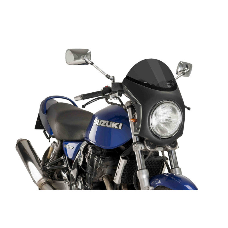 PUIG CUPOLINO SEMICARENATO PER TRIUMPH SCRAMBLER 400X 24-25 FUME SCURO-NERO