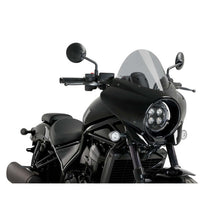 Carica l'immagine nel visualizzatore di Gallery, PUIG CUPOLINO SEMICARENATO TOURING MIRAGE PER HONDA CMX1100 DCT REBEL 21-24 FUME CHIARO-21461H