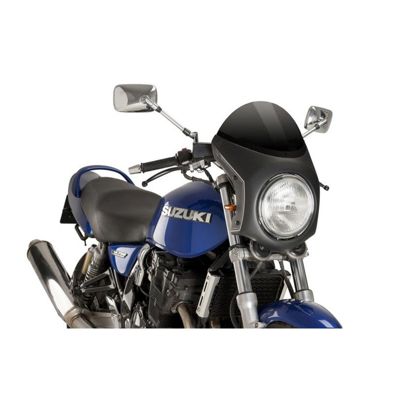 PUIG CUPOLINO SEMICARENATO TRIUMPH THRUXTON 16-19 NERO-CARBON
