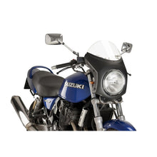 Carica l'immagine nel visualizzatore di Gallery, PUIG CUPOLINO SEMICARENATO TRIUMPH THRUXTON R 16-19 TRASPARENTE-CARBON