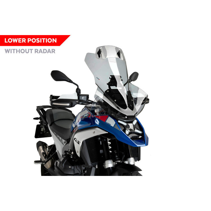 PUIG CUPOLINO TOURING PLUS-VISIERA SENZA RADAR PER BMW R1300 GS OPTION 719 TRAMONTANA 23-25 FUME CHIARO