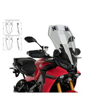Carica l'immagine nel visualizzatore di Gallery, PUIG CUPOLINO TOURING-VISIERA YAMAHA TRACER 9 21-24 FUME CHIARO