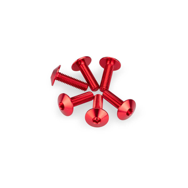 PUIG KIT VITI ANODIZZATE M6 PER CUPOLINI COLORE ROSSO 