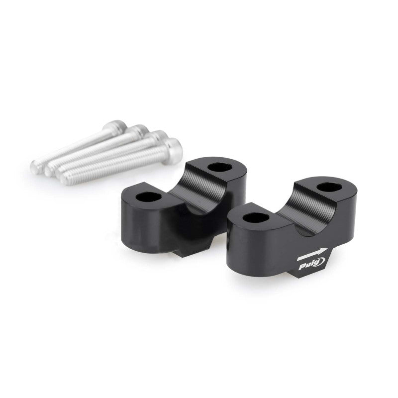 PUIG RISERS PER MANUBRI BMW F750 GS 18-24 NERO-COD.21809N