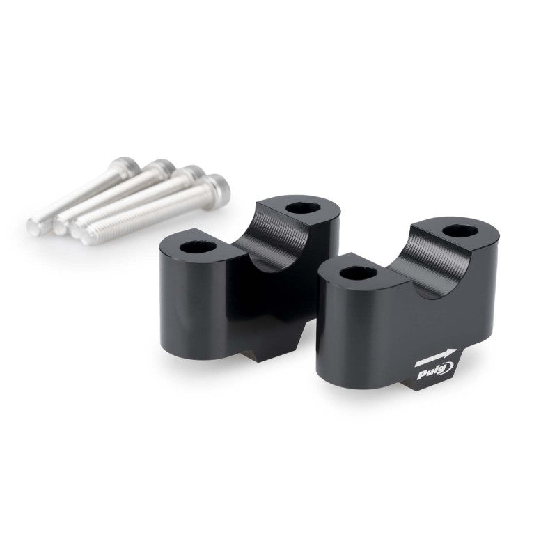 PUIG RISERS PER MANUBRI BMW F750 GS 18-24 NERO-COD.21810N
