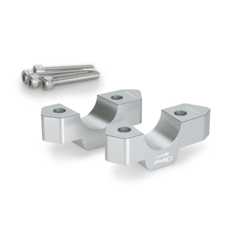PUIG RISERS PER MANUBRI BMW R1300 GS OPTION 719 TRAMONTANA 23-25 SILVER-COD.21878P